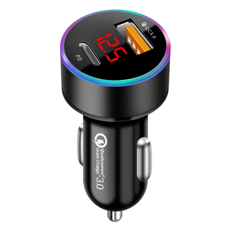 STHIRA® Car Charger PD+USB QC3.0 48W Quick Charging Phone Charger STHIRA® Car Charger PD+USB QC3.0 48W Quick Charging Phone Charger